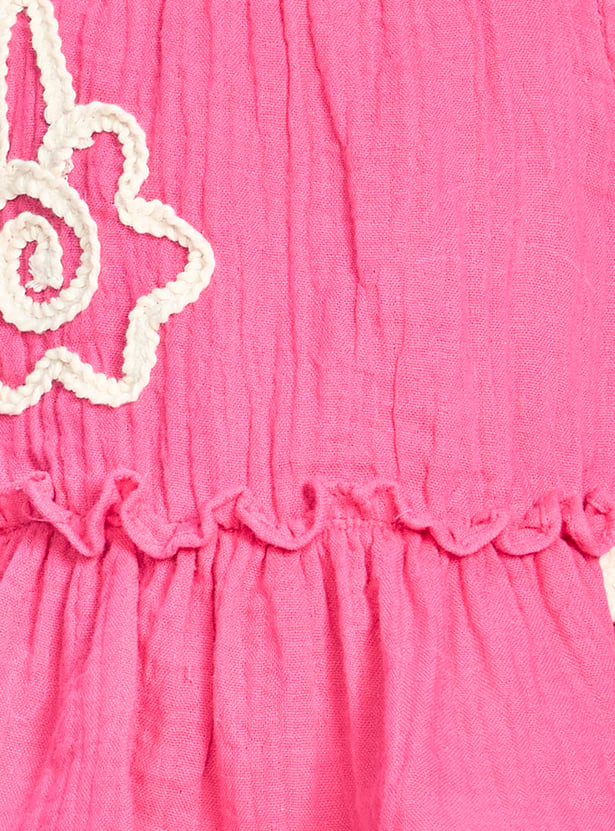 PEPPERMINT Girls Embroidered Top with Shorts