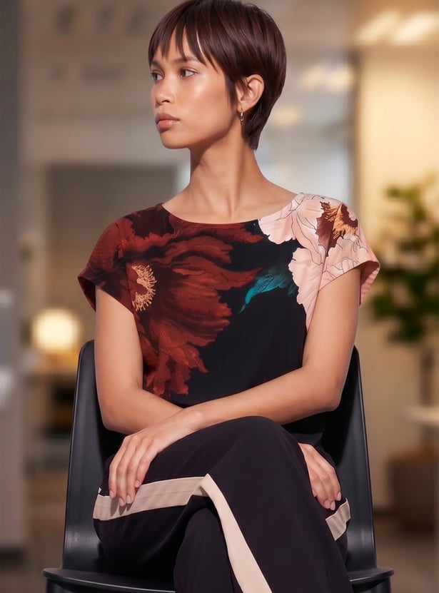 CODE Floral Print Top