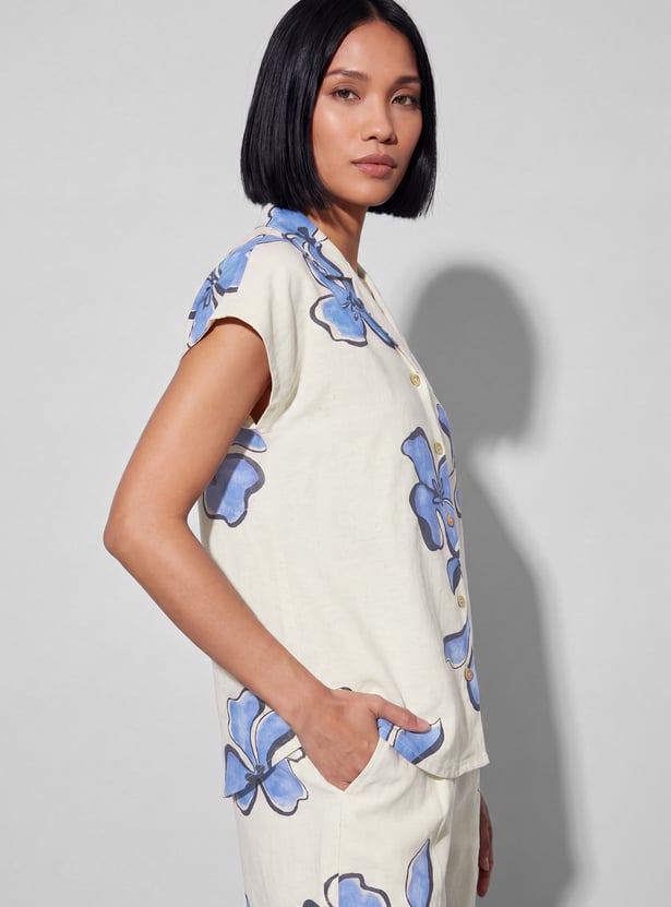 CODE Floral Print Shirt