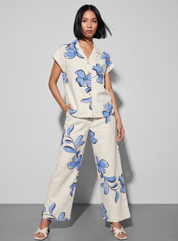 CODE Floral Print Shirt