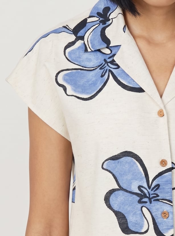 CODE Floral Print Shirt