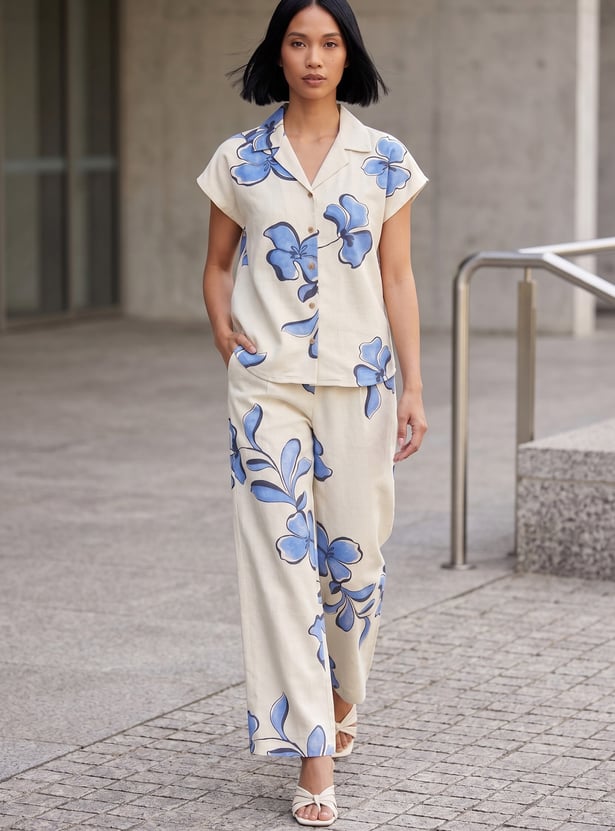 CODE Floral Print Shirt