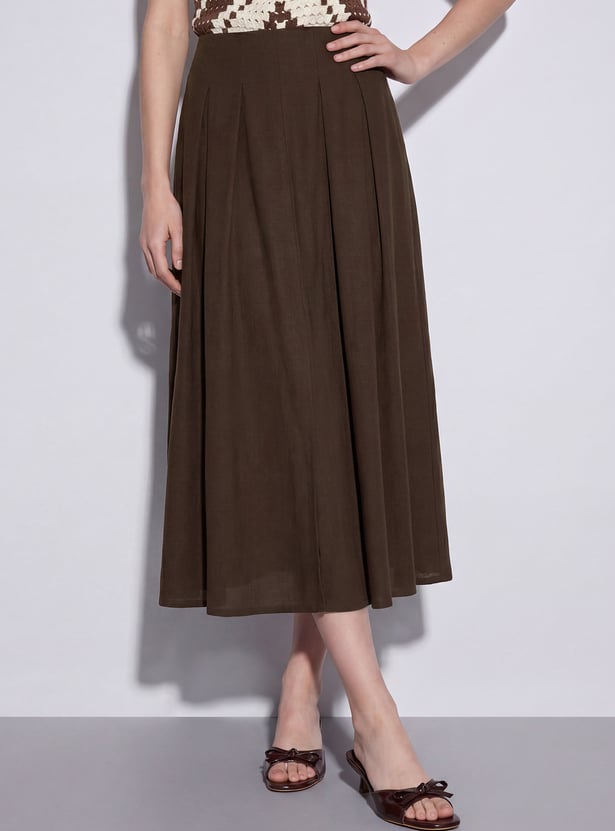 CODE Solid Midi Skirt