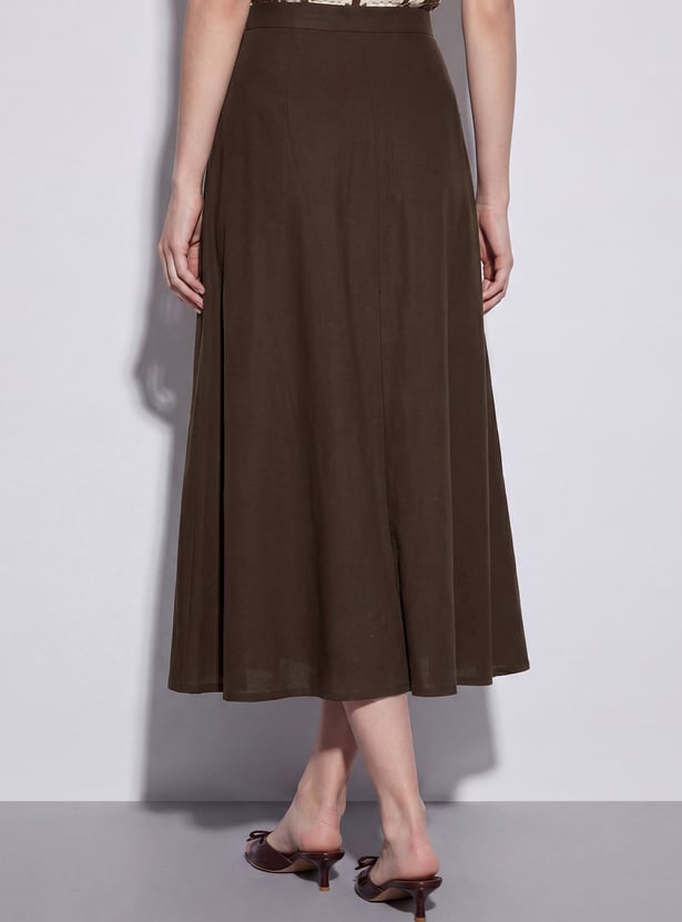 CODE Solid Midi Skirt