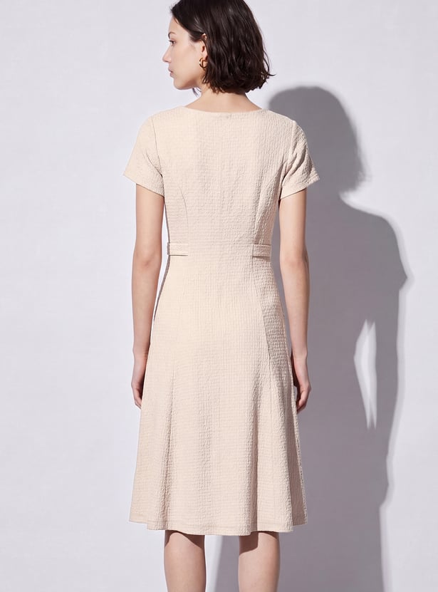 CODE Self Design Sheath Dress