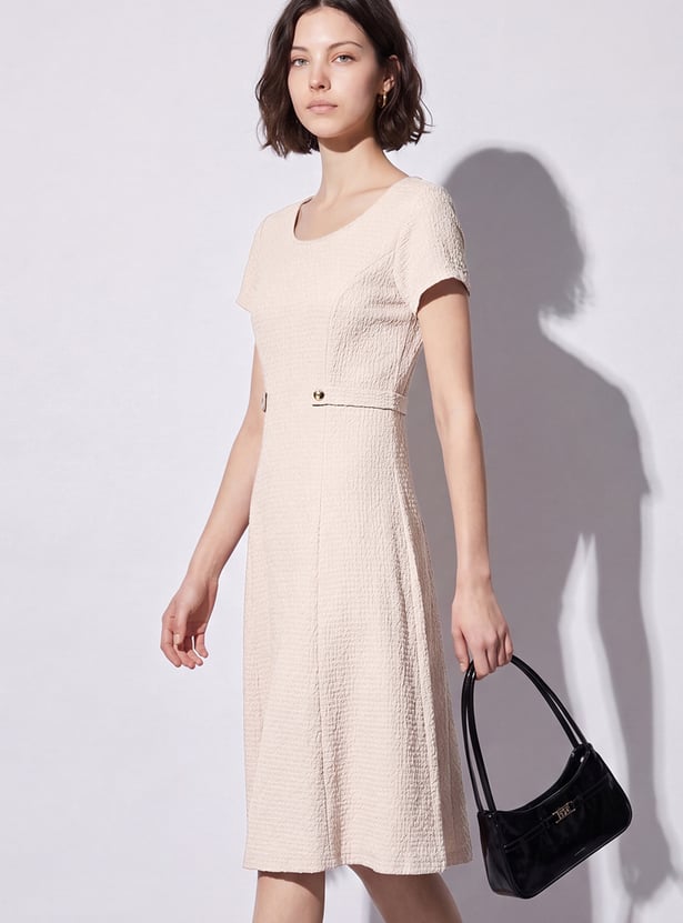 CODE Self Design Sheath Dress