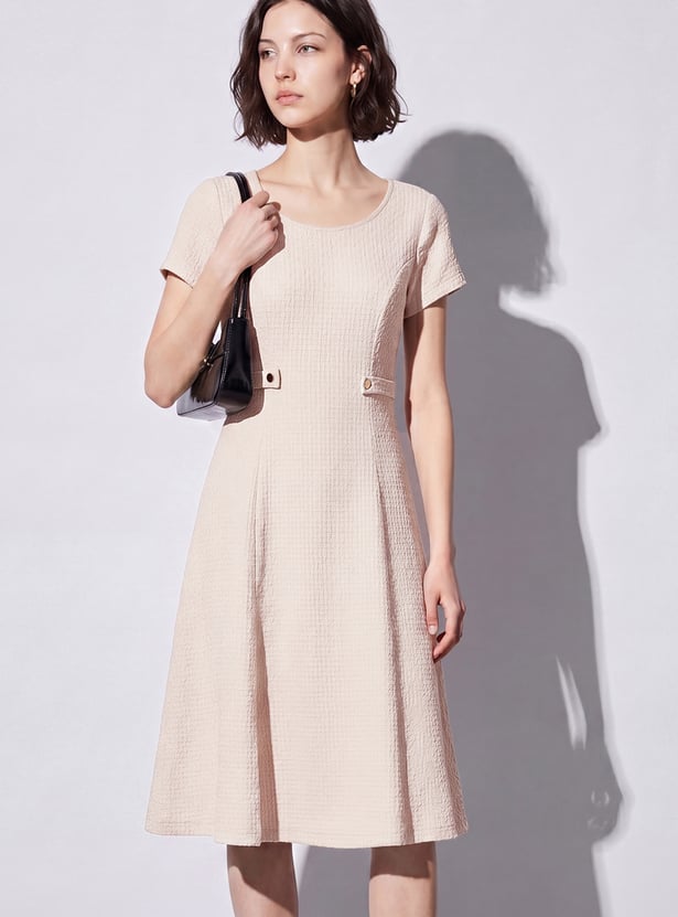 CODE Self Design Sheath Dress