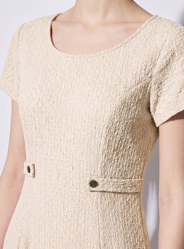 CODE Self Design Sheath Dress