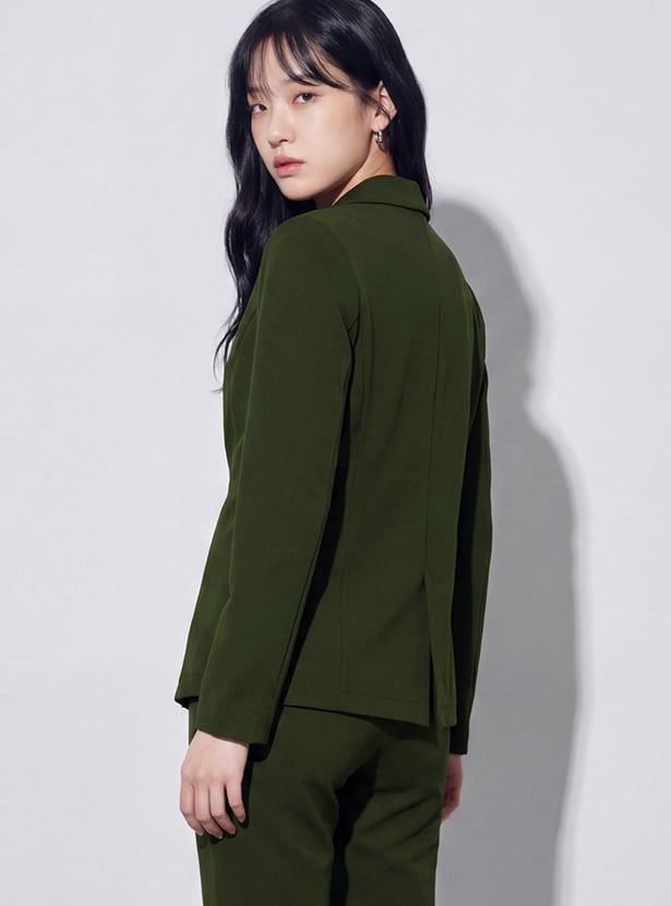 CODE Solid Single Breasted Blazer