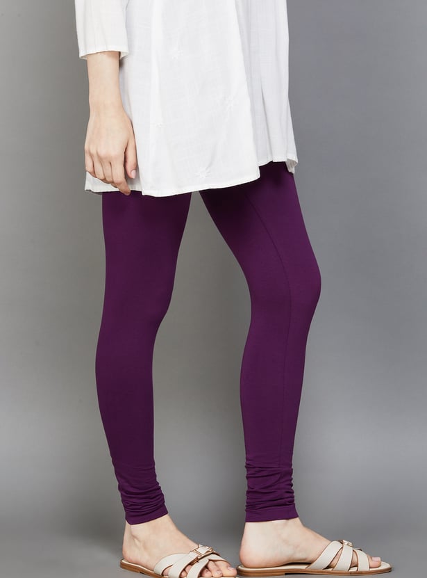 GO COLORS Solid Leggings