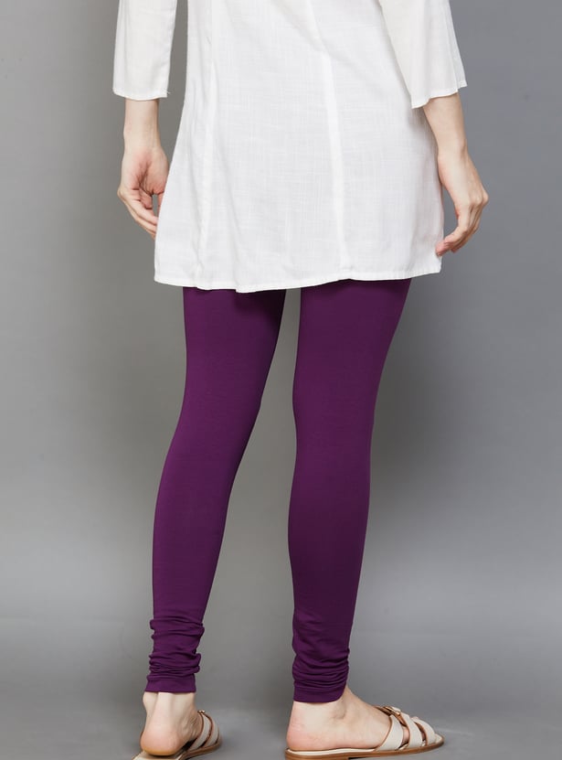 GO COLORS Solid Leggings