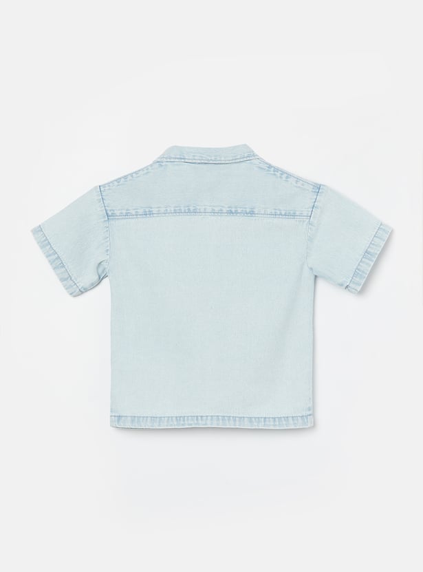 FAME FOREVER Boys Embroidered Shirt