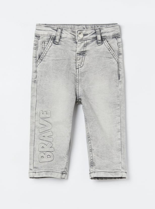 FAME FOREVER Boys Light Wash Stretchable Jeans