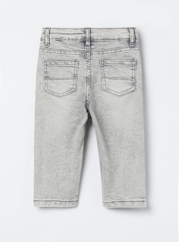 FAME FOREVER Boys Light Wash Stretchable Jeans