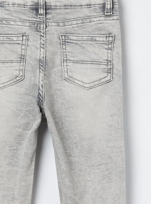 FAME FOREVER Boys Light Wash Stretchable Jeans