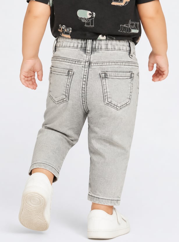 FAME FOREVER Boys Light Wash Stretchable Jeans