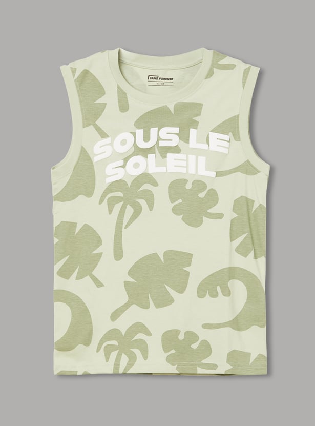 FAME FOREVER Boys Graphic Print T-shirt with Shorts
