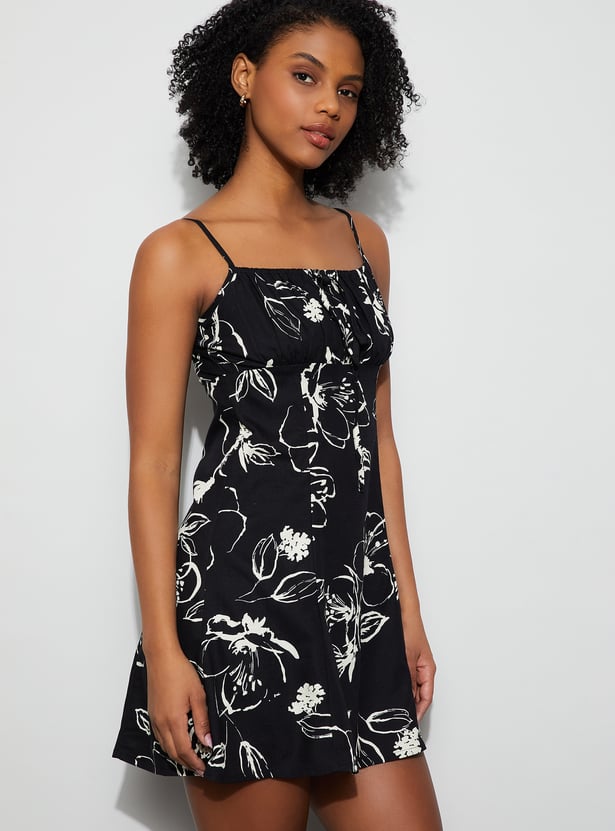 GINGER Printed Skater Dress