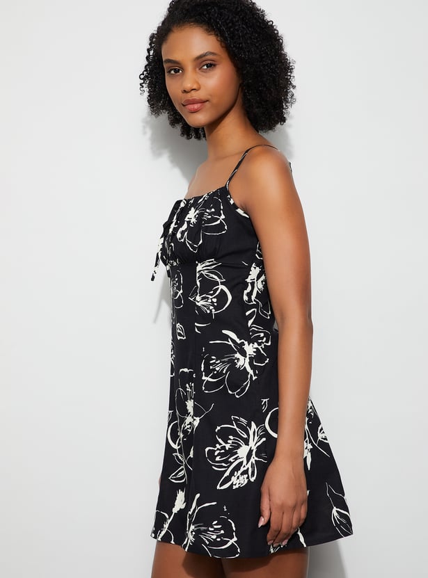 GINGER Printed Skater Dress