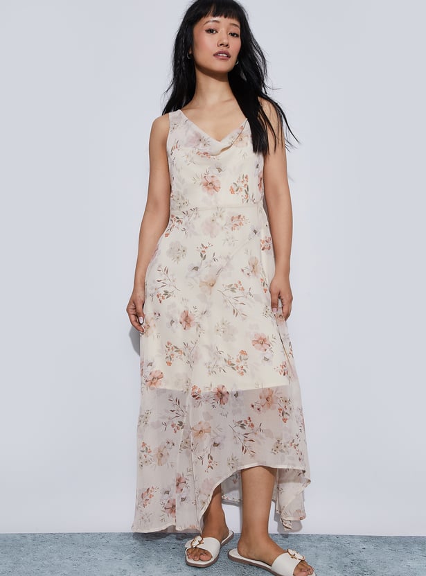GINGER Floral Print Maxi Dress