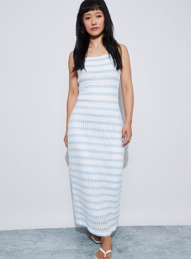 GINGER Striped Maxi Dress