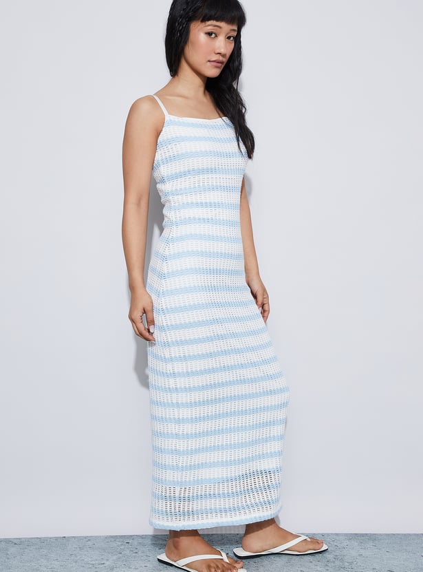 GINGER Striped Maxi Dress
