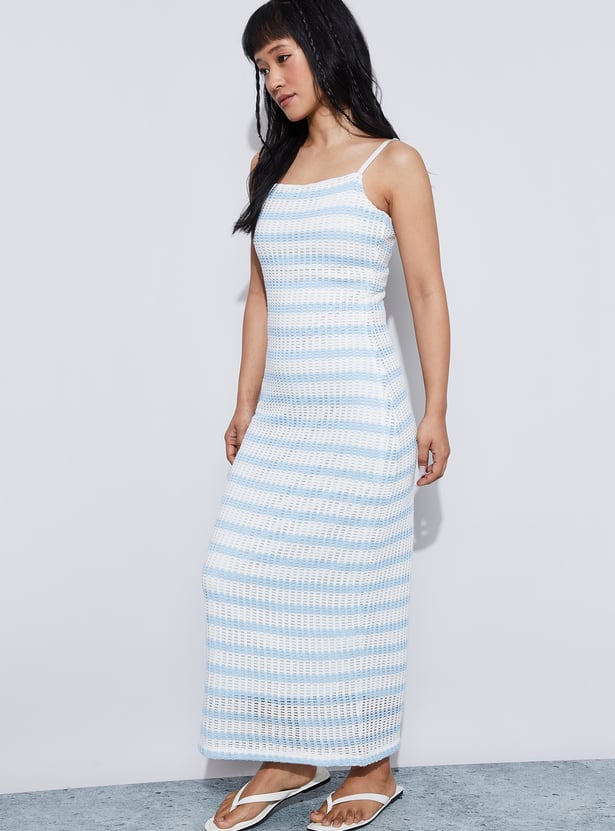 GINGER Striped Maxi Dress