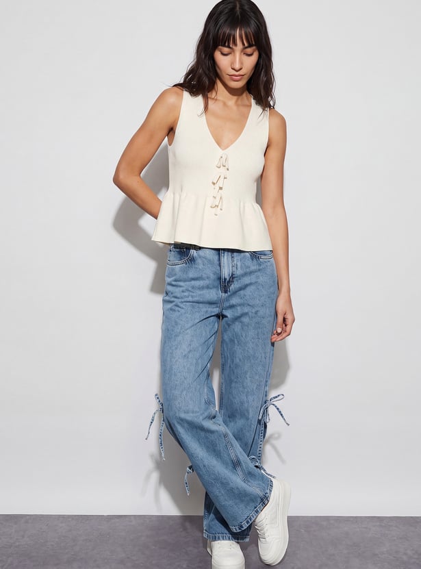 GINGER Bow Detail Jeans