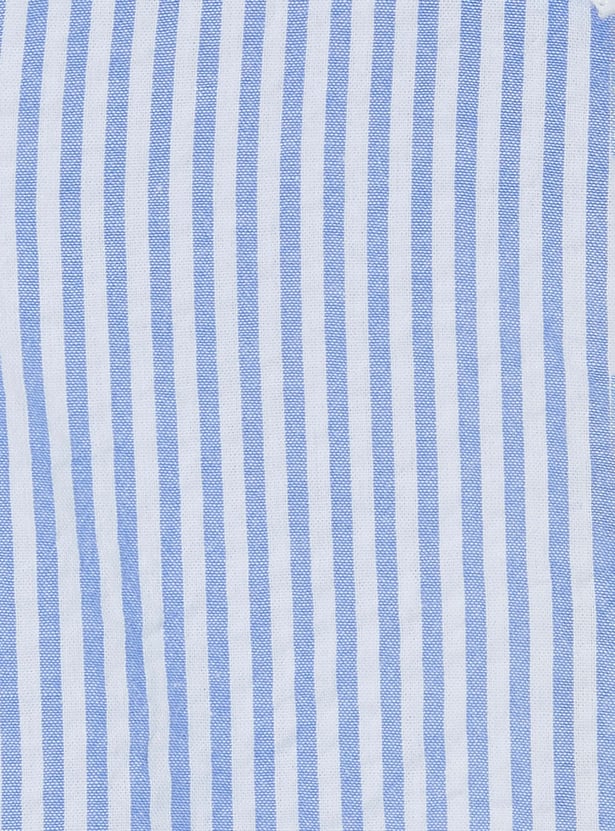 FAME FOREVER Girls Striped Buttoned Dress