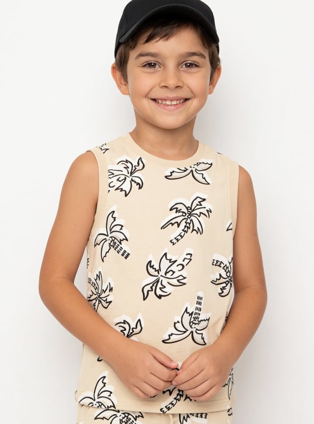 FAME FOREVER Boys Printed Shorts Set