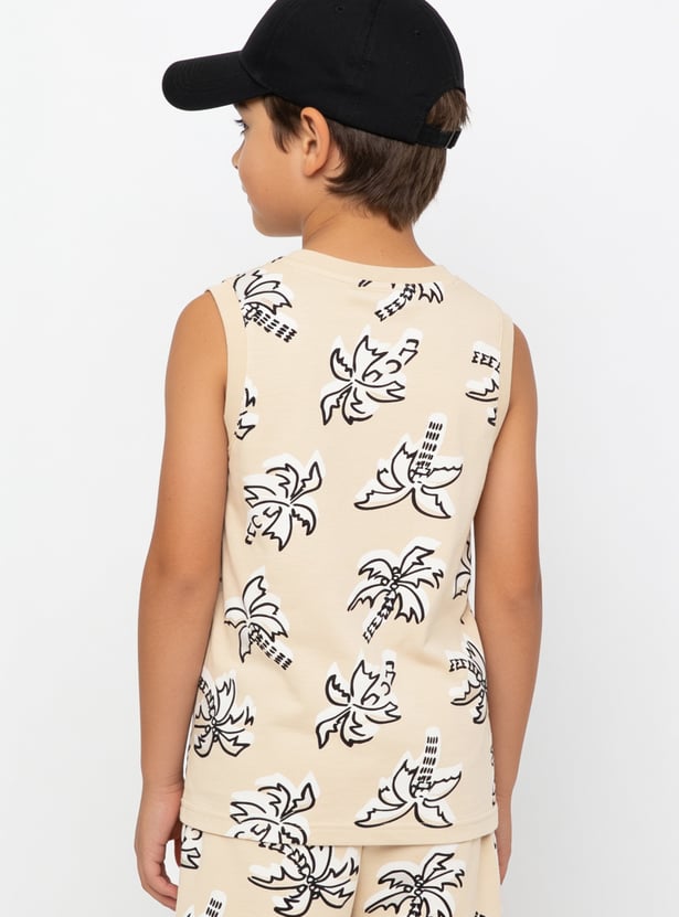 FAME FOREVER Boys Printed Shorts Set