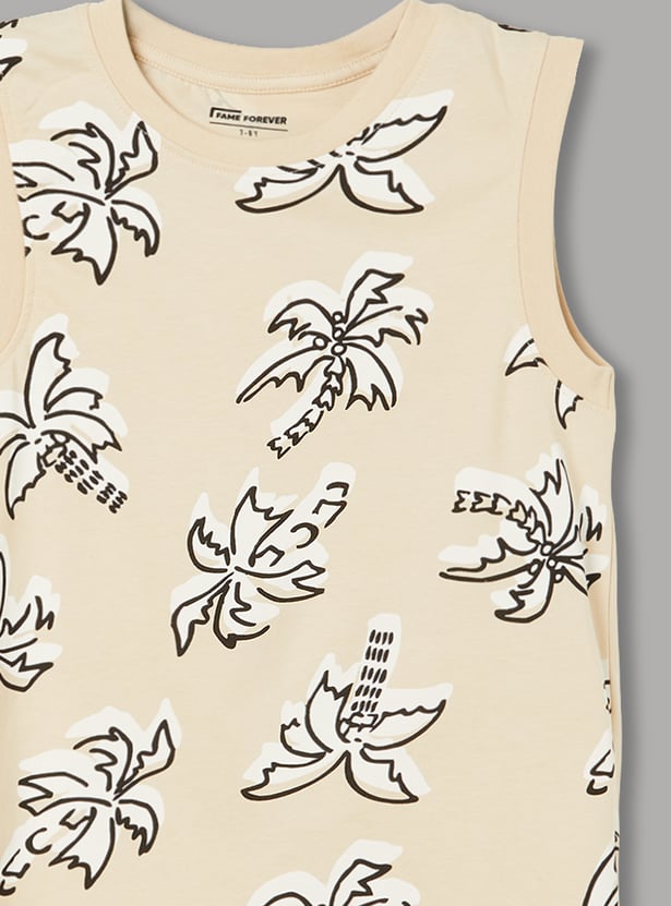 FAME FOREVER Boys Printed Shorts Set