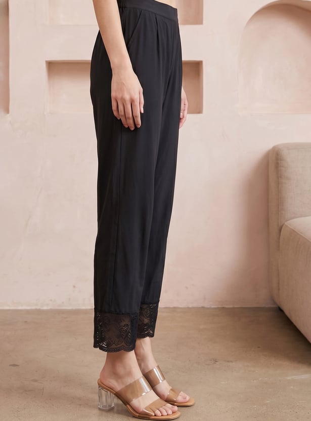 W Embellished Straight Pants