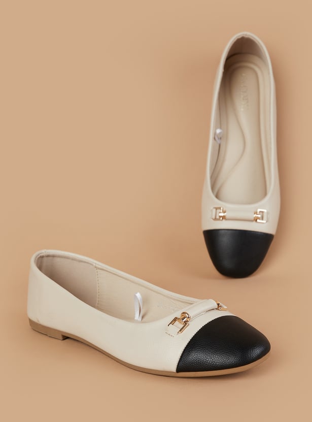 CODE Metal Accent Ballerinas