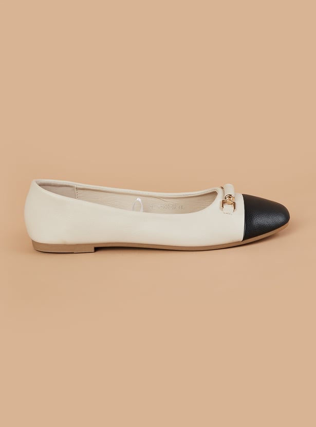 CODE Metal Accent Ballerinas