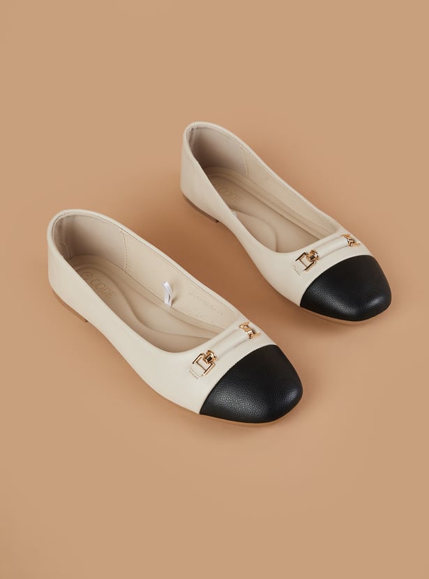 CODE Metal Accent Ballerinas