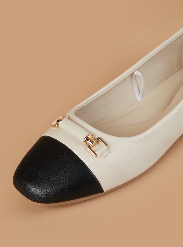 CODE Metal Accent Ballerinas