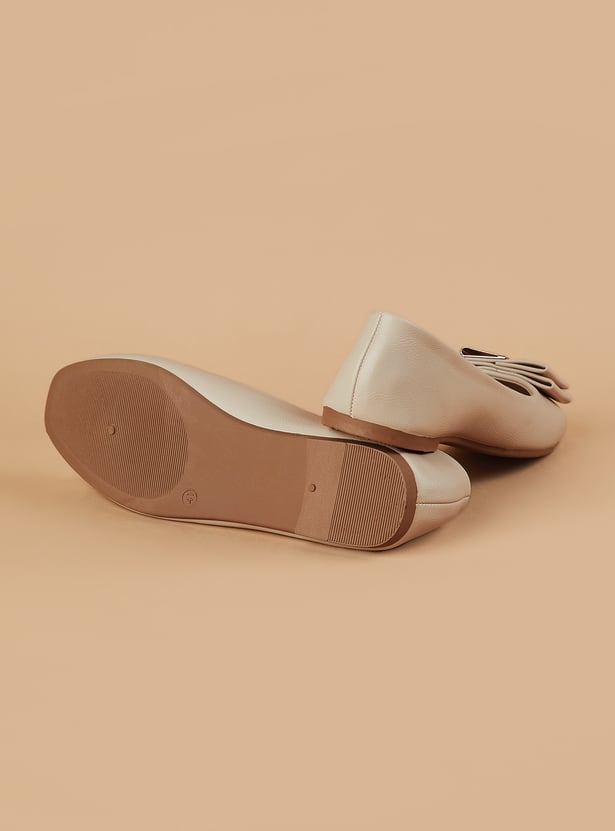 GINGER Bow-Detailed Ballerinas