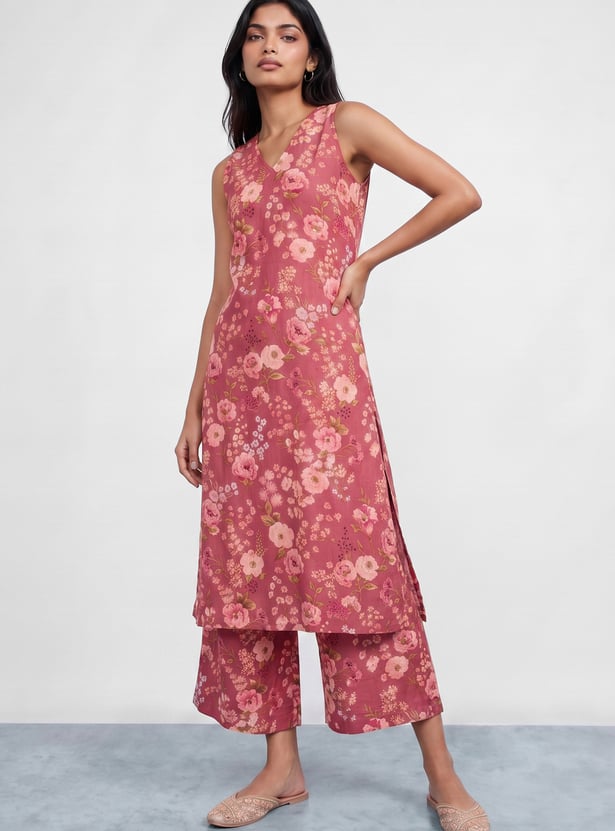 MELANGE Floral Print Kurta Set