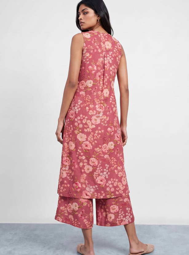 MELANGE Floral Print Kurta Set