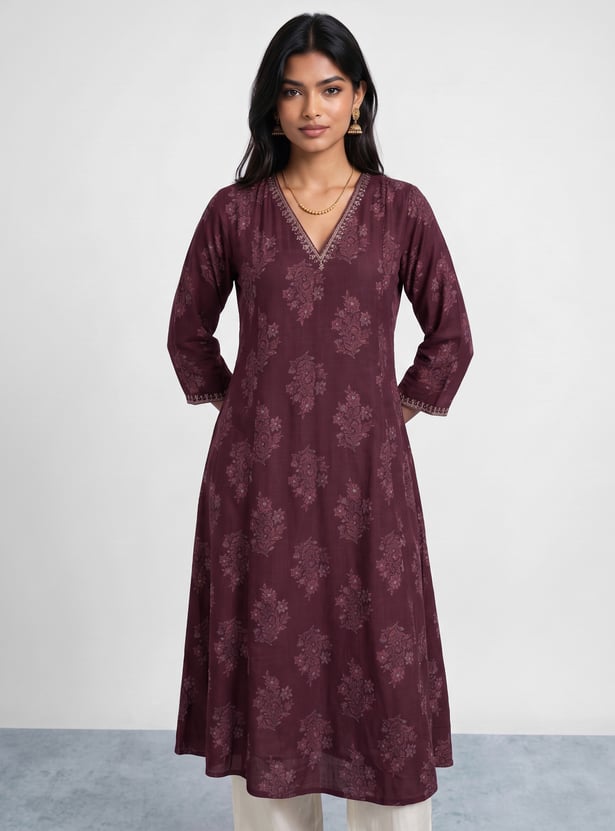 MELANGE Floral Print Kurta