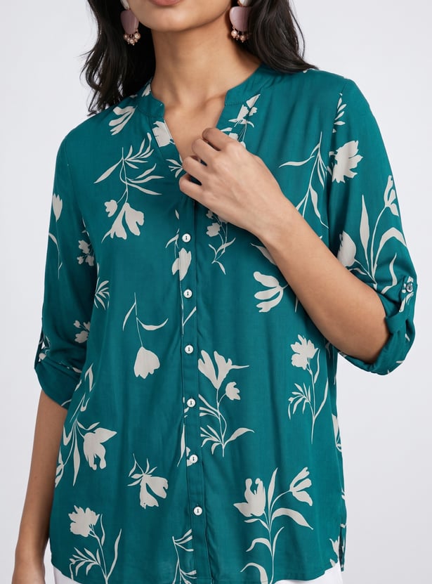 MELANGE Floral Print Straight Kurti