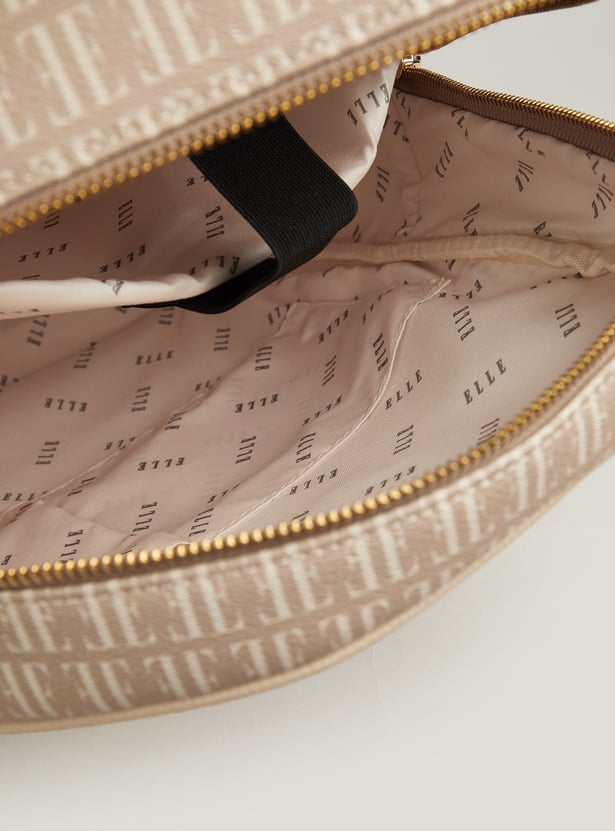 ELLE Merci Monogram Print Laptop Backpack