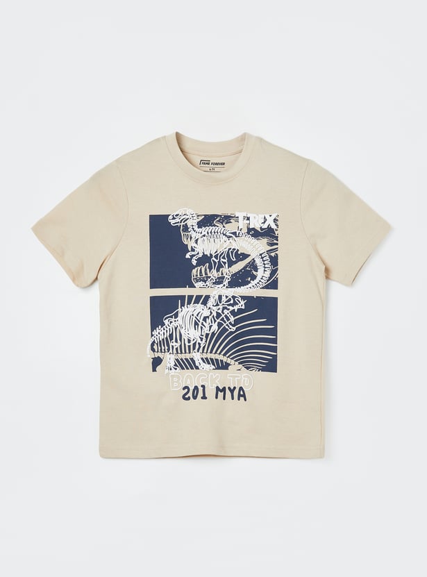 FAME FOREVER Boys Dinosaur Graphic Print T-shirt