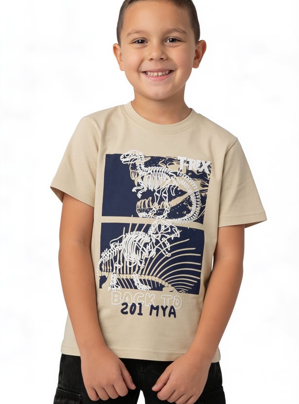 FAME FOREVER Boys Dinosaur Graphic Print T-shirt