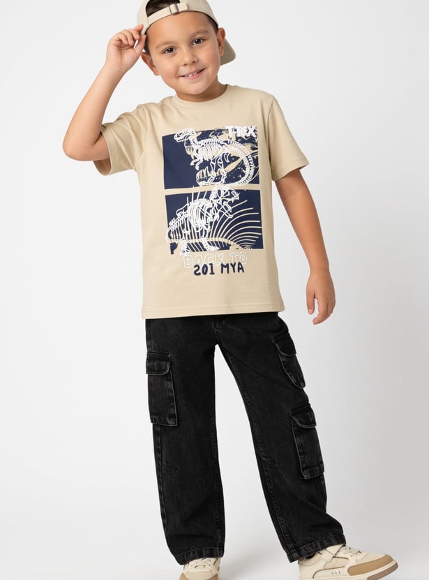 FAME FOREVER Boys Dinosaur Graphic Print T-shirt