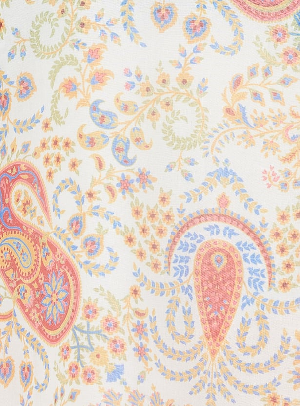 W Paisley Print Straight Kurta