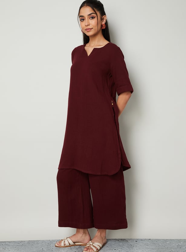 MELANGE Solid Kurta Set
