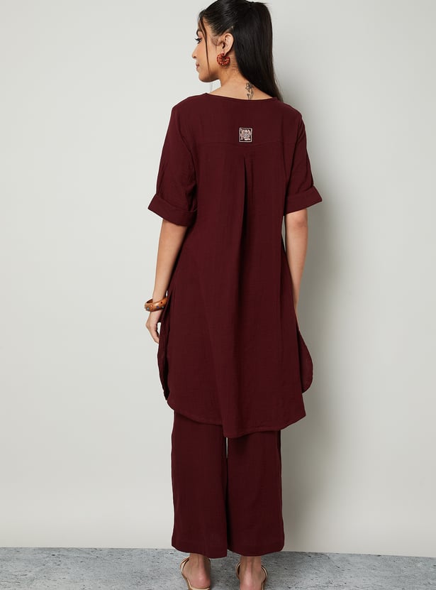 MELANGE Solid Kurta Set