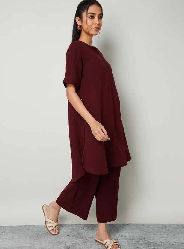 MELANGE Solid Kurta Set
